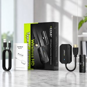 System przekazu sygnału AV EDUP Bezprzewodowy nadajnik odbiornik transmiter USB HDMI 1080P Full HD 50m EDUP 15