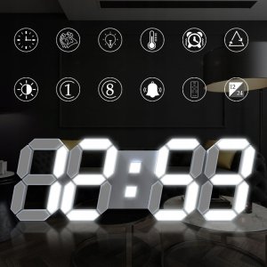 EDUP Zegar elektroniczny z pilotem LED RGB budzik termometr timer 2