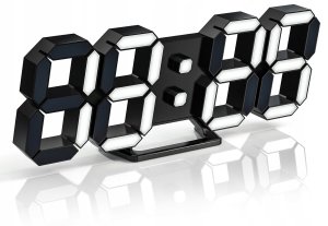 EDUP Zegar elektroniczny z pilotem LED budzik termometr sterowany ścienny 2
