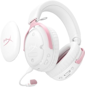 Słuchawki HyperX Bezprzewodowy zestaw słuchawkowy Cloud III S dla graczy (biały/różowy) (DG0R2AA) 2