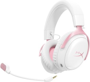 Słuchawki HyperX Bezprzewodowy zestaw słuchawkowy Cloud III S dla graczy (biały/różowy) (DG0R2AA) 3