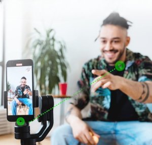 Mikrofon 4kom.pl OUTLET Bezprzewodowy mikrofon krawatowy do telefonu Lavalier J13 z USB C 12