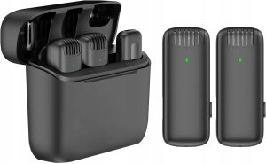 Mikrofon 4kom.pl OUTLET Bezprzewodowy mikrofon krawatowy do telefonu Lavalier J13 z USB C 4