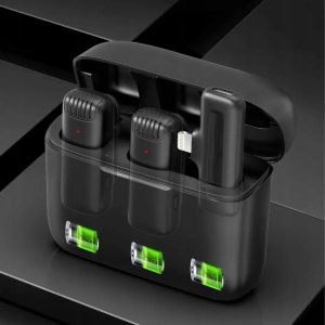 Mikrofon 4kom.pl OUTLET Bezprzewodowy mikrofon krawatowy do telefonu Lavalier J13 z USB C 6