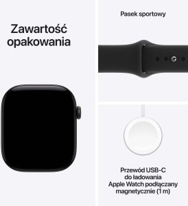 Smartwatch Apple Watch 12 GPS + Cellular 46mm Black Alu Sport Band M/L Czarny  (MJG94ZR/A) 6