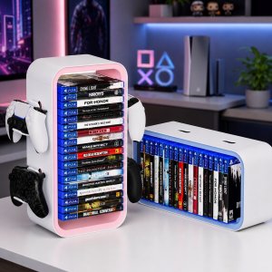 Geekhome Stojak na gry i kontrolery Nintendo Switch PS4 PS5 Xbox One Xbox Series X/S 5
