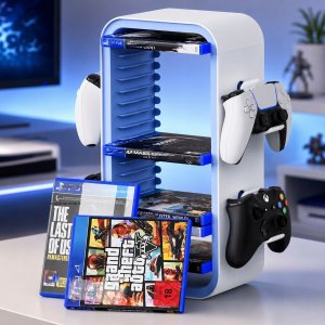 Geekhome Stojak na gry i kontrolery Nintendo Switch PS4 PS5 Xbox One Xbox Series X/S 5