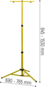 Naświetlacz DPM Solid LED na statywie, 2 x 50 W, 2 x 5000 lm, 4100 K, 140 cm, FL59-2X50 8