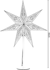 Lampa stołowa Koopman Lampka stojąca gwiazda dekoracyjna 65cm E 14 srebrna 6