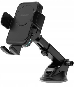 spacecase Uchywt Na Telefon Do Samochodu AutoLock z ładowarką indukcyjną QI 15W czarny 14