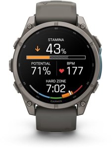 Smartwatch Garmin Fēnix® 9 – 47mm Tytan z kamienno-szarym silikonowym paskiem (010-04762-01) 3