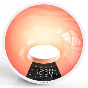 Lampa stołowa TECKIN OUTLET! Lampka nocna dzienna RGB A90s wybudzanie Bluetooth Radio Alexa 5
