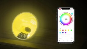 Lampa stołowa TECKIN OUTLET! Lampka nocna dzienna RGB A90s wybudzanie Bluetooth Radio Alexa 10