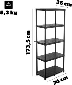 Malys Group KADAX Regał Stackaro Solid 75 75x40cm KSS75L5 Midl 3