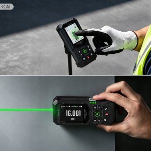Dalmierz laserowy Mileseey Z zielonym laserem miernik odległości 200m kamera dotykowy AMOLED 9