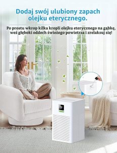 Oczyszczacz powietrza TECKIN Kompatybilny z Apple Home, Alexa, Google Home 4