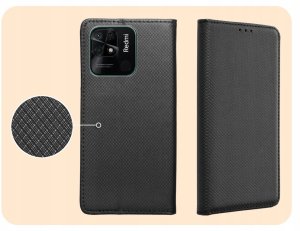 Hello Case Etui z Klapką do Xiaomi Redmi 10C 4G / 12C (Czarne, Zamykane, Case) Szkło (BNDL1206) 4