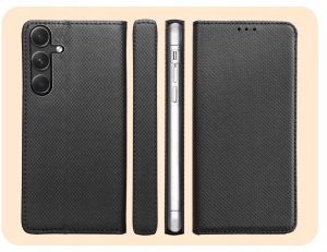 Hello Case Etui z klapką do Samsung Galaxy A54 5G (czarne, zamykane, kabura) szkło (BNDL1198) 6