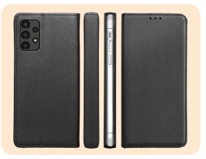 Hello Case Etui z klapką do Samsung Galaxy A13 4G (czarne, zamykane, kabura) szkło (BNDL3408) 6