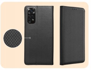 Hello Case Etui z Klapką Do Xiaomi Redmi Note 11 4G / 11s 4G (Czarne, Kabura) Szkło (BNDL3406) 4