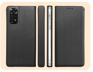 Hello Case Etui z Klapką Do Xiaomi Redmi Note 11 4G / 11s 4G (Czarne, Kabura) Szkło (BNDL3406) 6