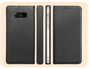 Hello Case Etui z Klapką Do Samsung Galaxy S8 Plus (Czarne, Zamykane, Kabura) Szkło (BNDL0611) 6