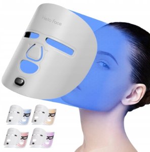 HELLO FACE Maska LED do fototerapii miękka 4w1 pielęgnacja twarzy w domu 4