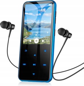 Yarvik Odtwarzacz MP3 AGPtek M3PL 64 GB Bluetooth 5.3 przenośny niebiesko - czarny 2