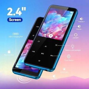Yarvik Odtwarzacz MP3 AGPtek M3PL 64 GB Bluetooth 5.3 przenośny niebiesko - czarny 4