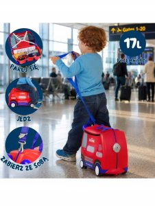Trunki GLIDE360 Wóz strażacki Frank -dziecięca walizeczka podróżna (TRU0142) 5