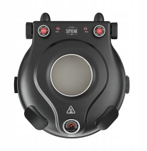 Piec do pizzy Teesa Supreme Max 1800 W, 400 stopni, dwie grzałki, okno, czarny, 35cm (TSA3242-B) 2