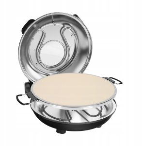 Piec do pizzy Teesa Supreme Max 1800 W, 400 stopni, dwie grzałki, okno, czarny, 35cm (TSA3242-B) 3