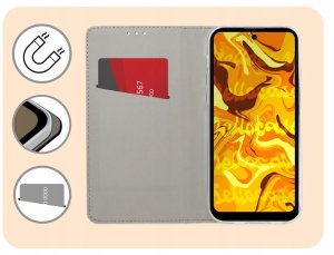 Dream Etui z Klapką Do Motorola Moto G22 4G / E32 / E32S (Czarne, Kabura) Szkło (BNDL3395) 3
