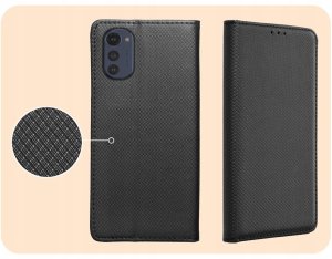 Dream Etui z Klapką Do Motorola Moto G22 4G / E32 / E32S (Czarne, Kabura) Szkło (BNDL3395) 4