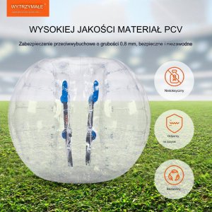 JOHN GMBH Kula bumper ball zorbing bąbelkowa ogrodowa 1.5 m przeźroczysta premium 7