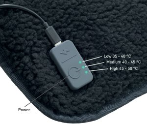 Leitz IComfi Heated Seat Cover, Heated seat cover, Dark Grey, 1 pc (s), 420 mm, 1280 mm, 20 mm (51940089) 2