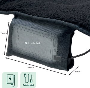 Leitz IComfi Heated Seat Cover, Heated seat cover, Dark Grey, 1 pc (s), 420 mm, 1280 mm, 20 mm (51940089) 3