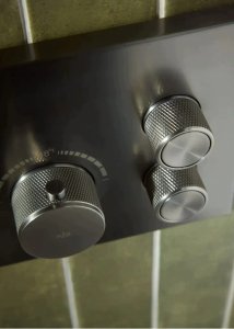Zestaw prysznicowy KFA Termostatyczny podtynkowy OneClick Malaga PVD Gun Metal Grey 5759-530-61 3