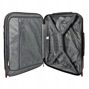 Semi Line Zestaw 3w1 walizek ABS+SOFT FABRIC T5734-0 czarny+pomarańczowy 4