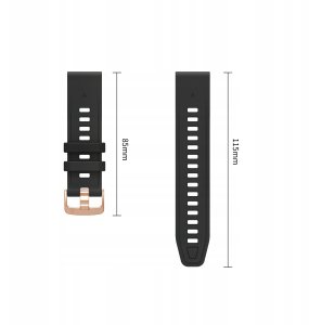 GK PROTECTION Pasek Tech-Protect Silicone do Garmin Fenix 5s / 5s Plus / 6s / 6s Pro / 7s / 8 / 9 / 9 Pro 43 mm Black (THP6089) 3