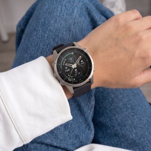 GK PROTECTION Pasek Tech-Protect Silicone do Garmin Fenix 5s / 5s Plus / 6s / 6s Pro / 7s / 8 / 9 / 9 Pro 43 mm Black (THP6089) 5