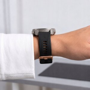 GK PROTECTION Pasek Tech-Protect Silicone do Garmin Fenix 5s / 5s Plus / 6s / 6s Pro / 7s / 8 / 9 / 9 Pro 43 mm Black (THP6089) 6
