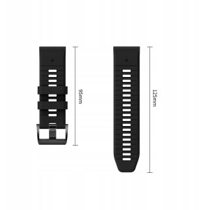GK PROTECTION Pasek Tech-Protect Silicone do Garmin Fenix 5 / 6 / 6 Pro / 7 / 8 / 8 Pro / E / 9 / 9 Pro 51 mm Obsidian Black (THP6087) 6