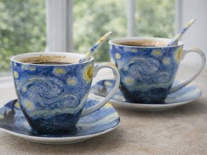 Carmani Filianki porcelanowe Van Gogh Gwiadzista Noc (327) 3