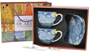 Carmani Filianki porcelanowe Van Gogh Gwiadzista Noc (327) 4