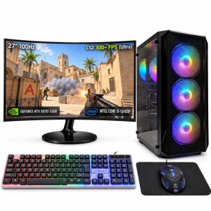 Komputer Adronix Zestaw gamingowy Shadowblade Intel i5-12400F, RTX 5070 12GB DLSS 5, 32GB, 1TB M.2 + monitor 27", Win11 2