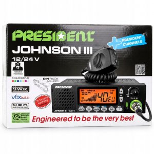 CB Radio President Johnson III 12/24V VOX ASC USB-C DIN 3