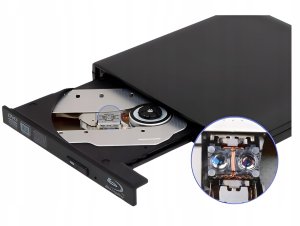 Odtwarzacz Blu-ray Tradebit Zewnętrzny napęd Blu-ray DVD 4K 3D USB 3.0 BD/CD/DVD do Windows//Mac OS/Linux (7624) 5