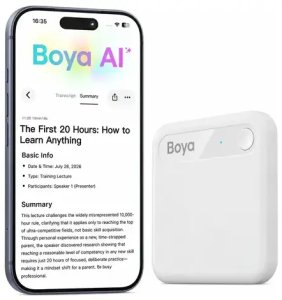 Dyktafon Boya Rejestrator głosu Notra Neo z transkrypcją AI - biały (6977490713670) 3