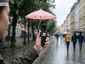 JJC Parasolka Parasol Osłona Ochrona Na Deszcz Słońce Do Dji Osmo Pocket 3 / 4 / 4p / Spu-op / Różowy (SB12414) 4